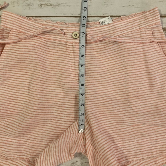 Tommy Bahama Red and White Striped Linen Shorts Size 14 - Picture 5 of 14
